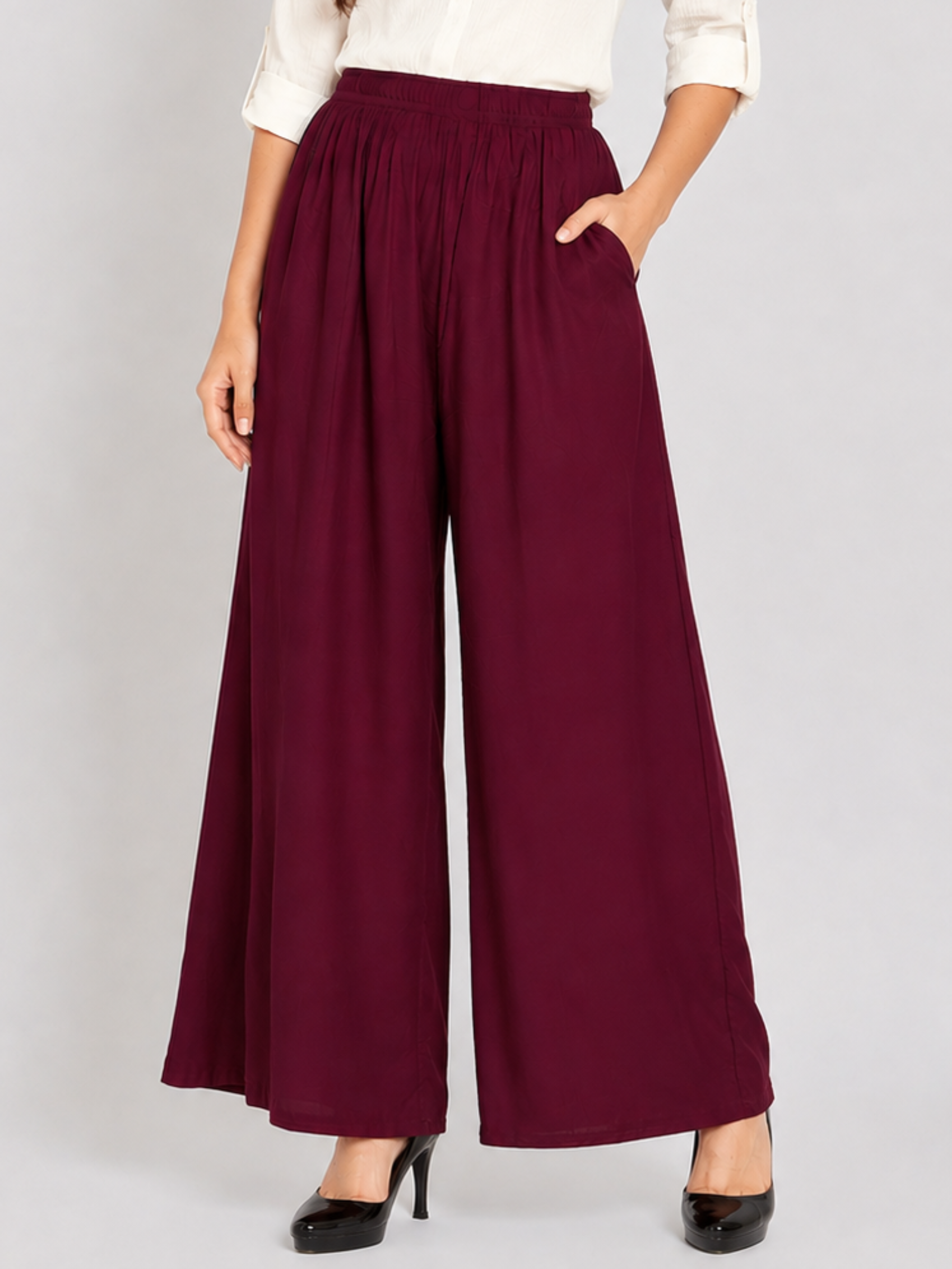 Stylish Women's Palazzo - Wine