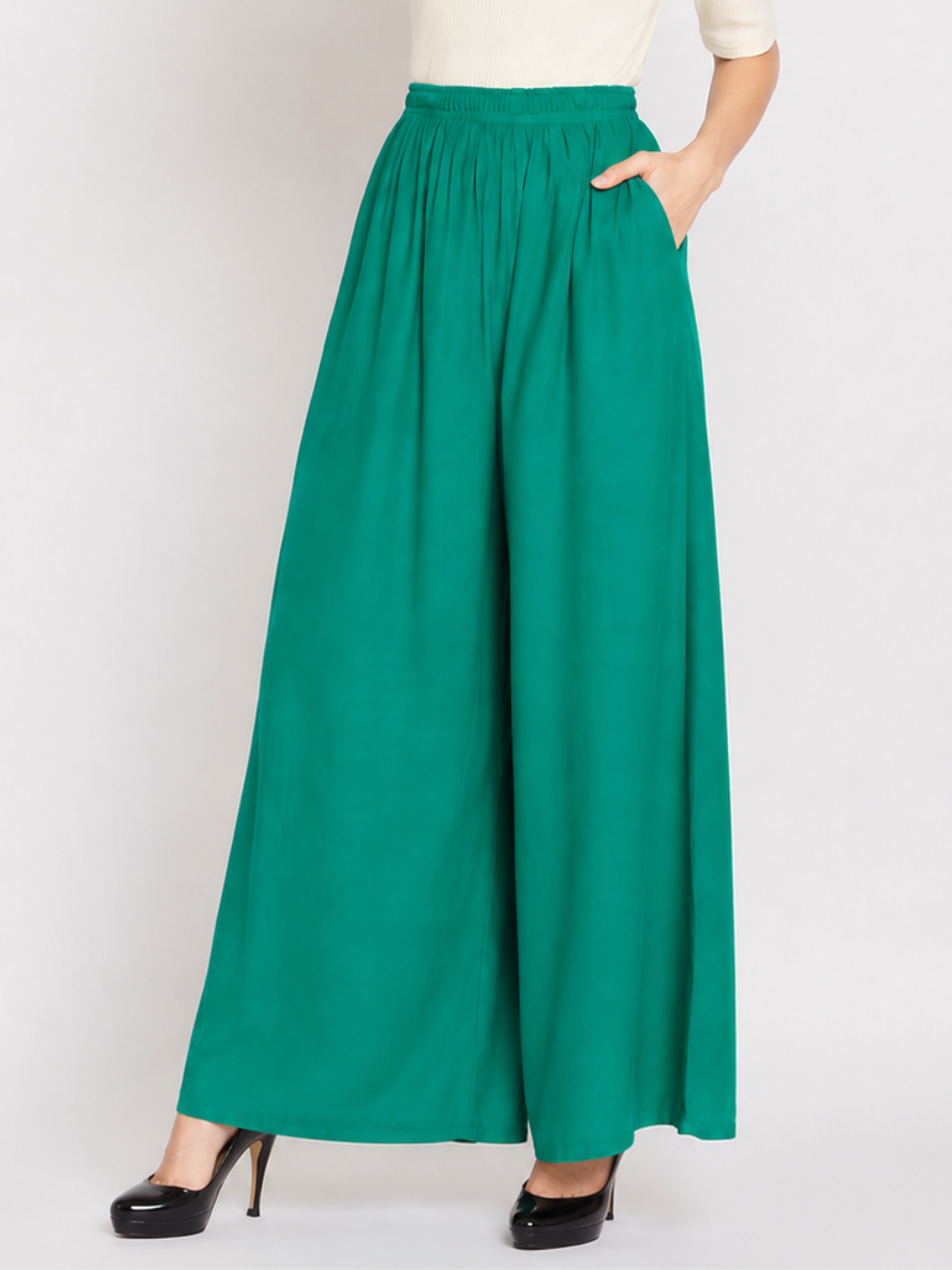 Stylish Women's Palazzo - Sea Green