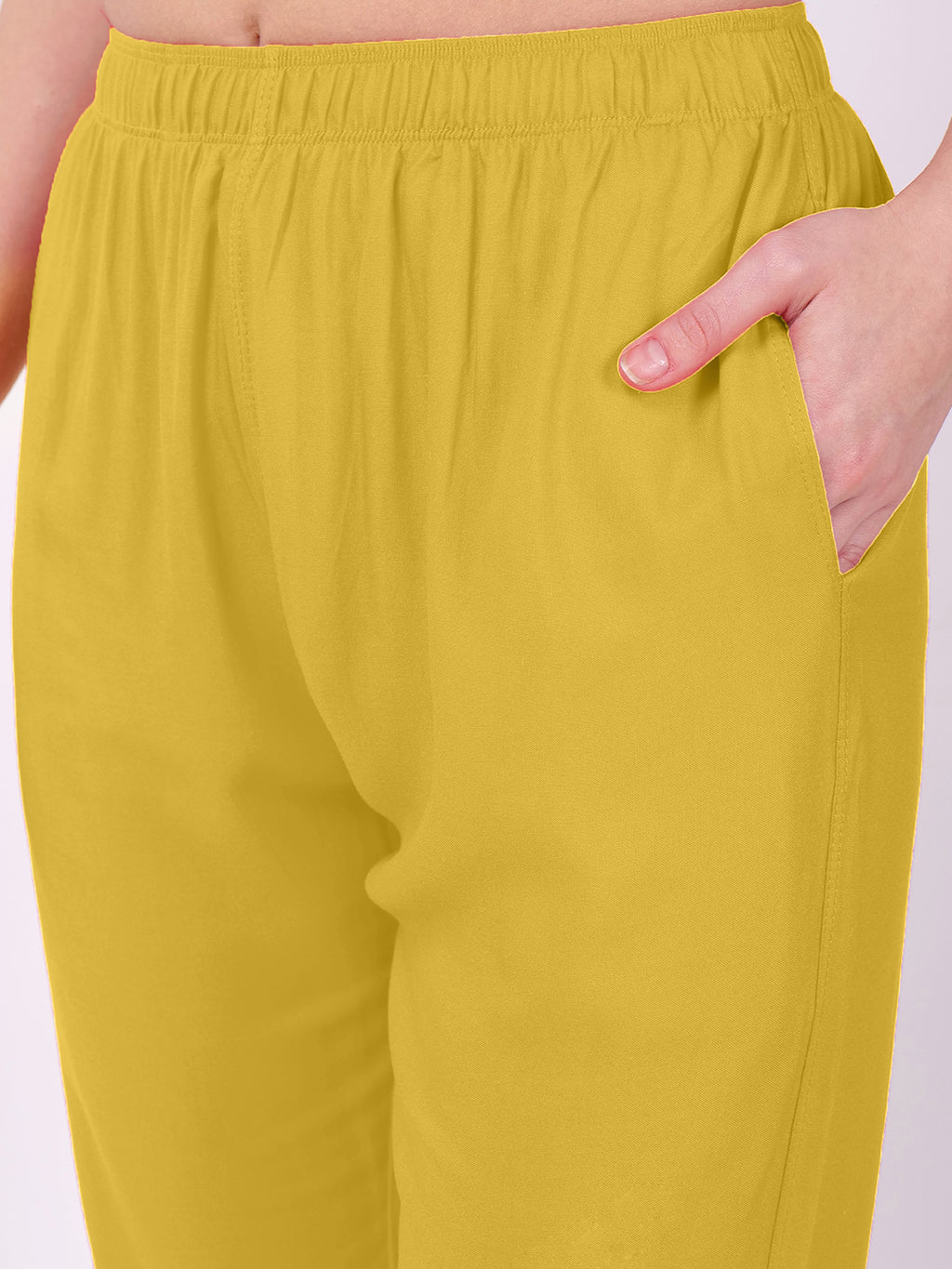 Stylish Women's Rayon Kurti Pants - Mustard
