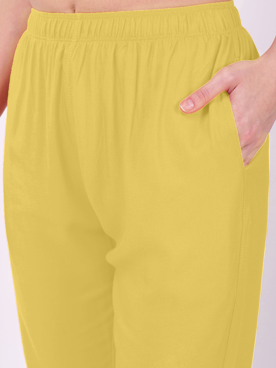 Stylish Women's Rayon Kurti Pants - Beige