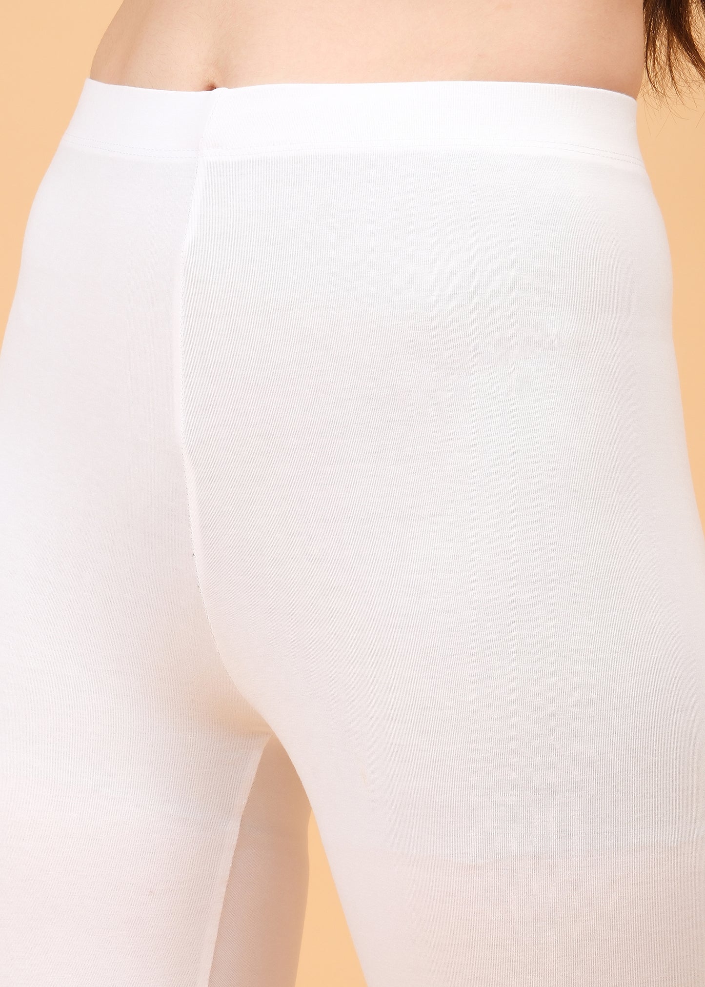 Women Ankle Length Leggings - White