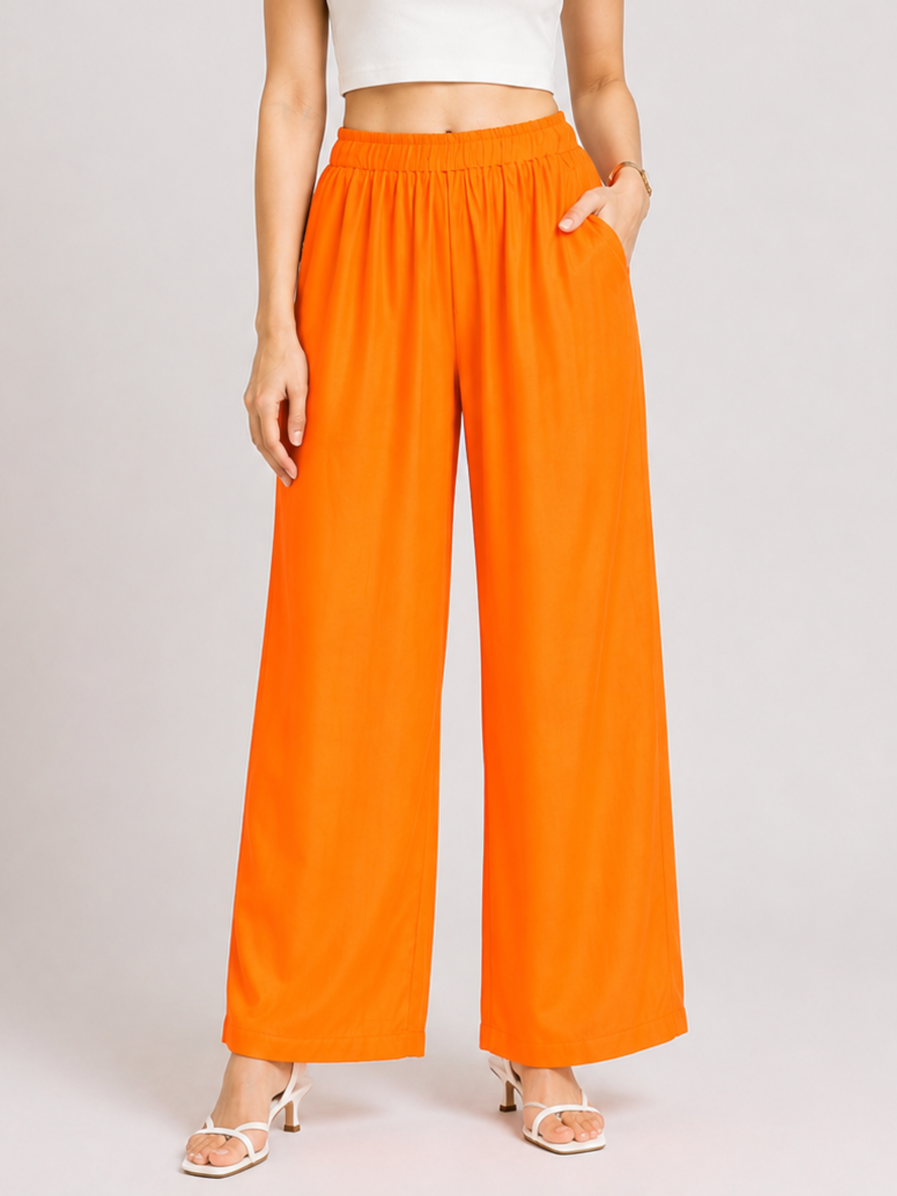Stylish Women's Palazzo - Orange