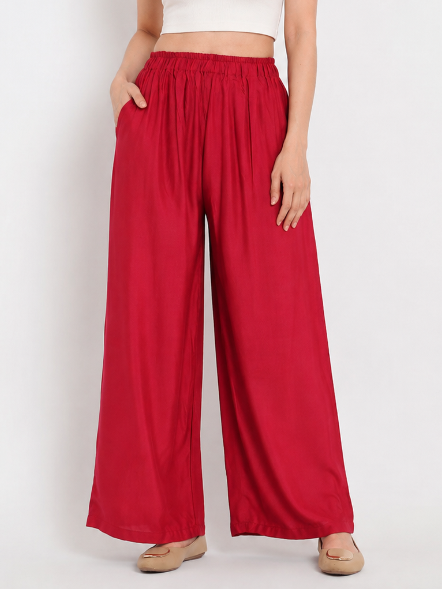Stylish Women's Palazzo - Maroon