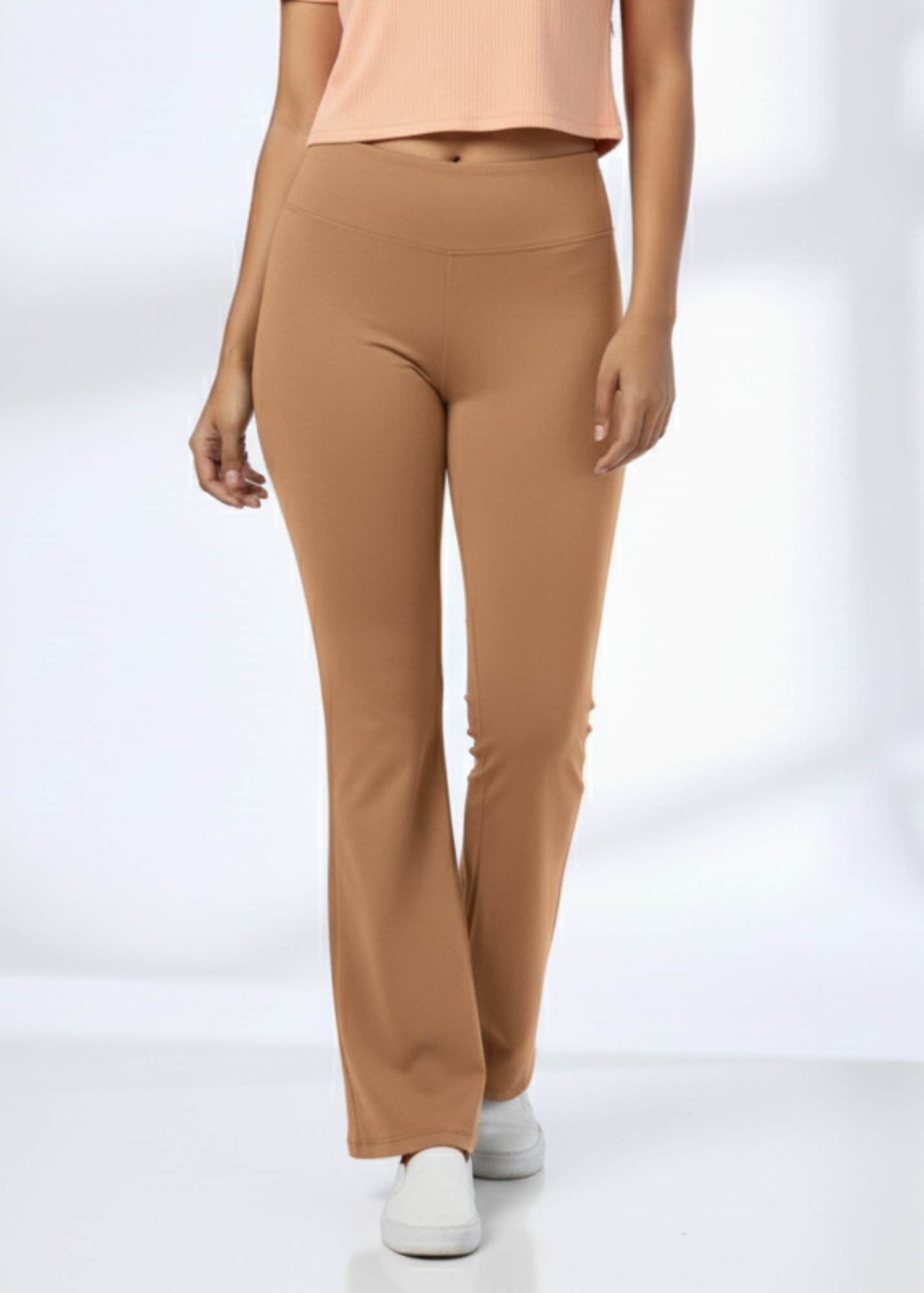 Super Soft Cotton Flared Pants - Golden