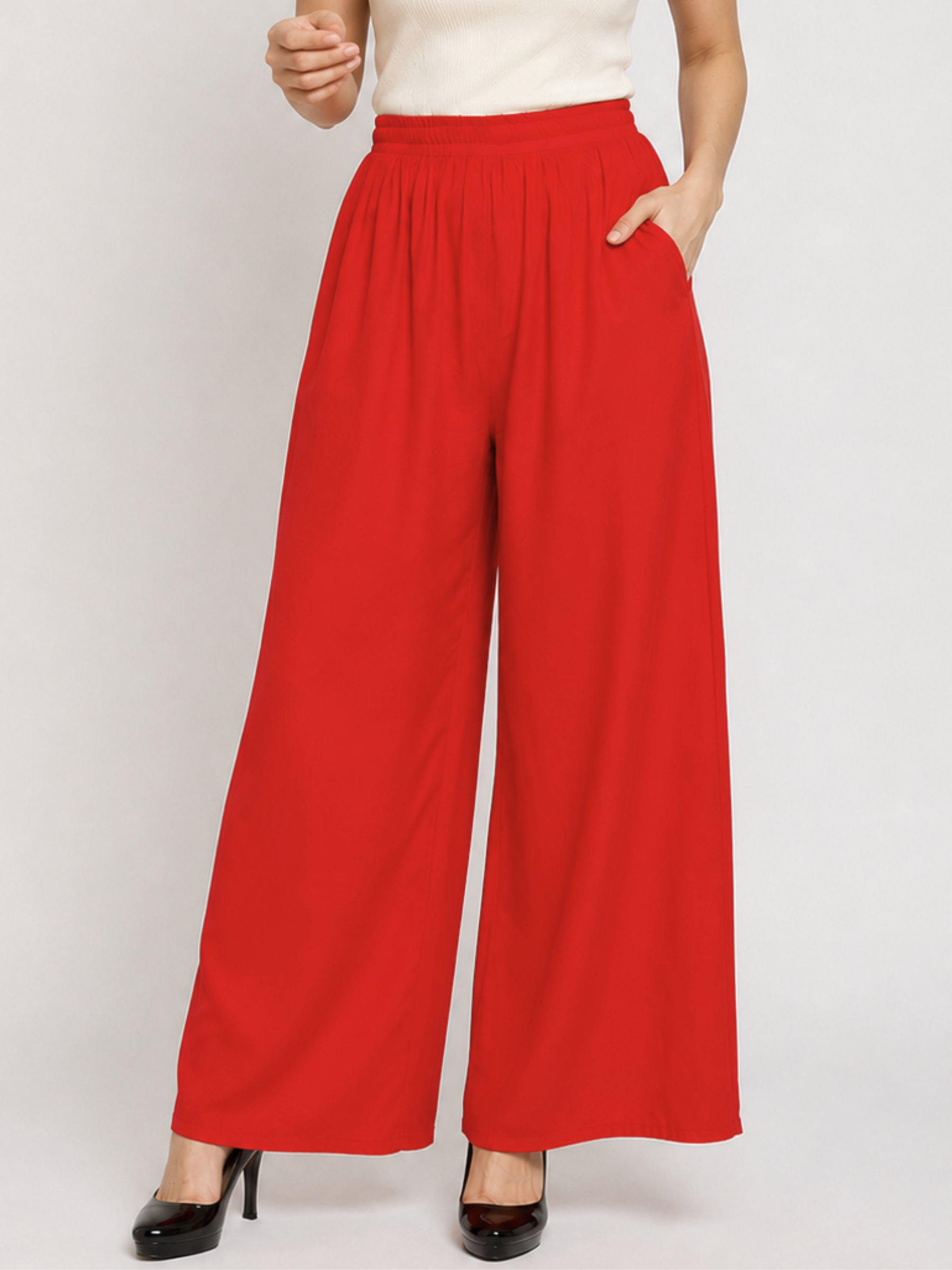Stylish Women's Palazzo - Red