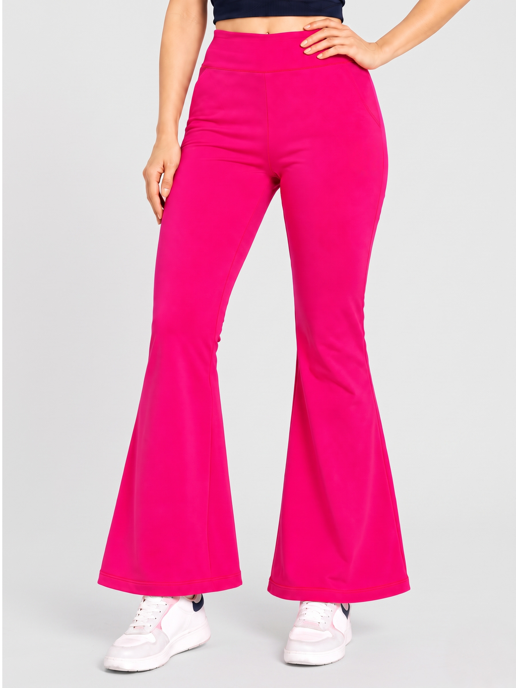 Super Soft Cotton Flared Pants - Magenta