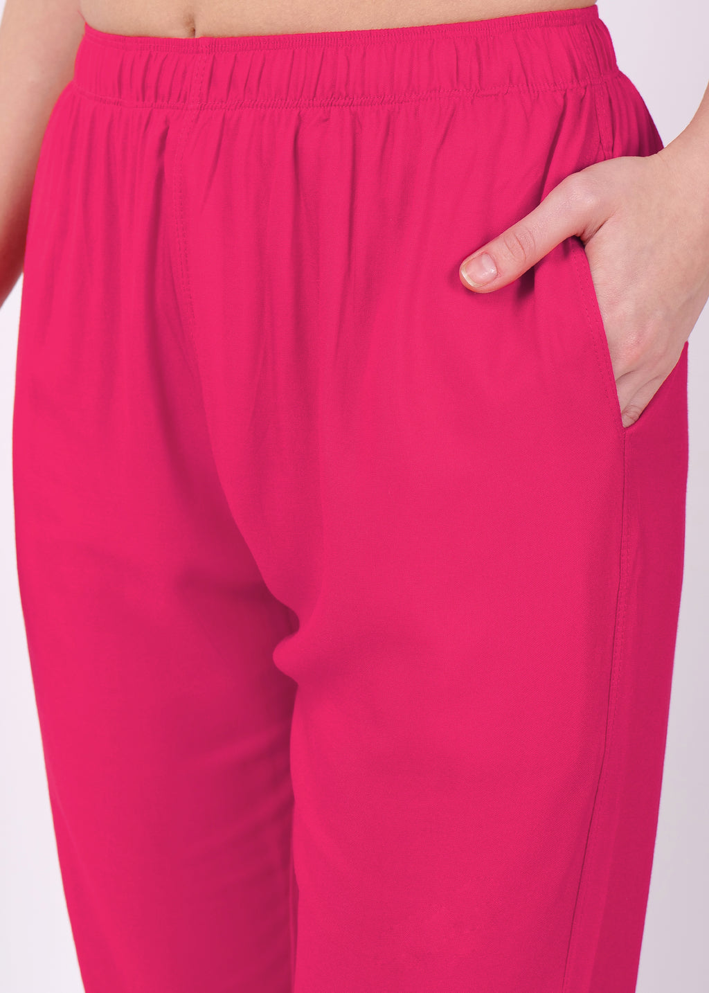 Stylish Women's Rayon Kurti Pants - Magenta