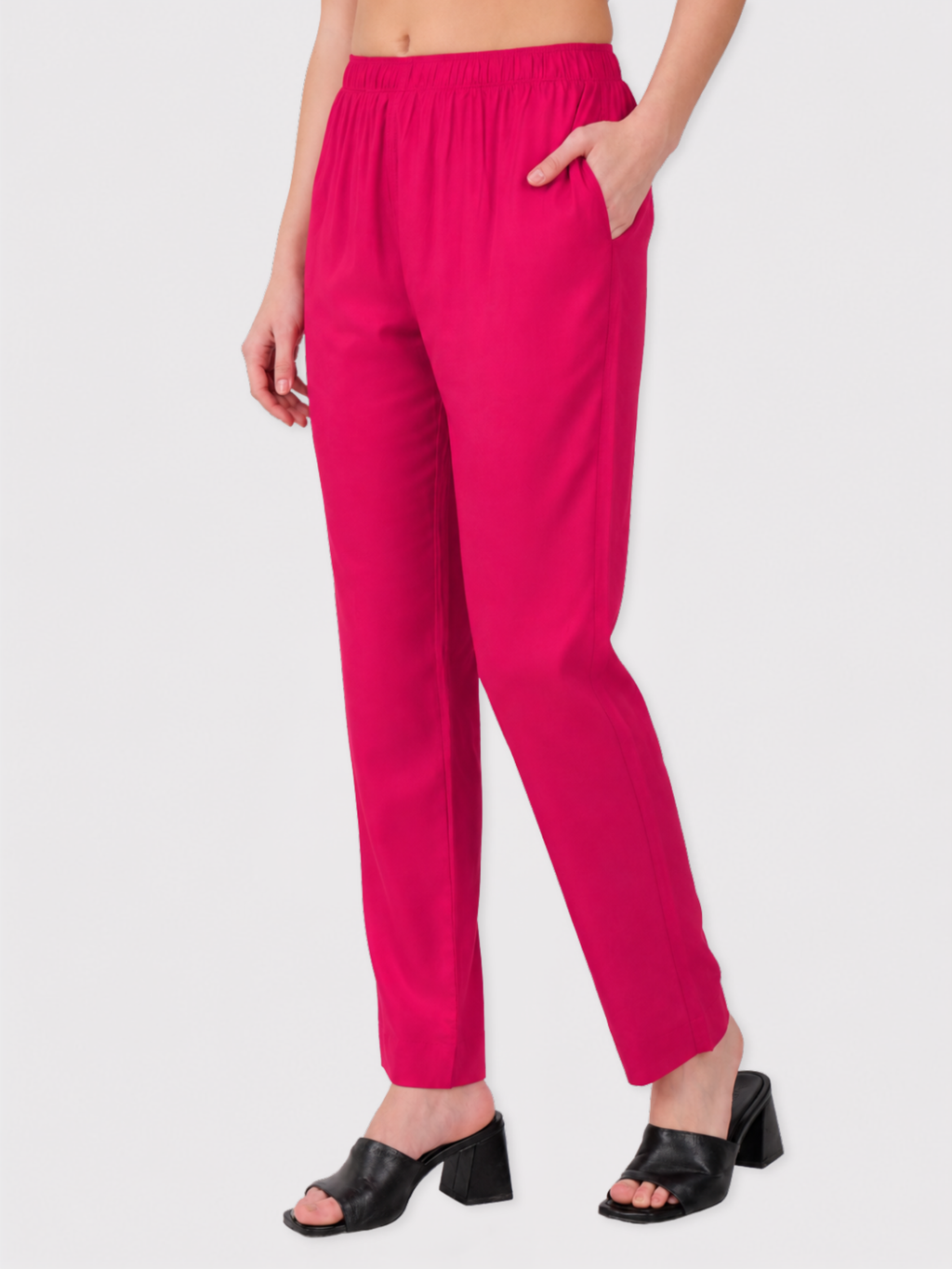 Stylish Women's Rayon Kurti Pants - Magenta