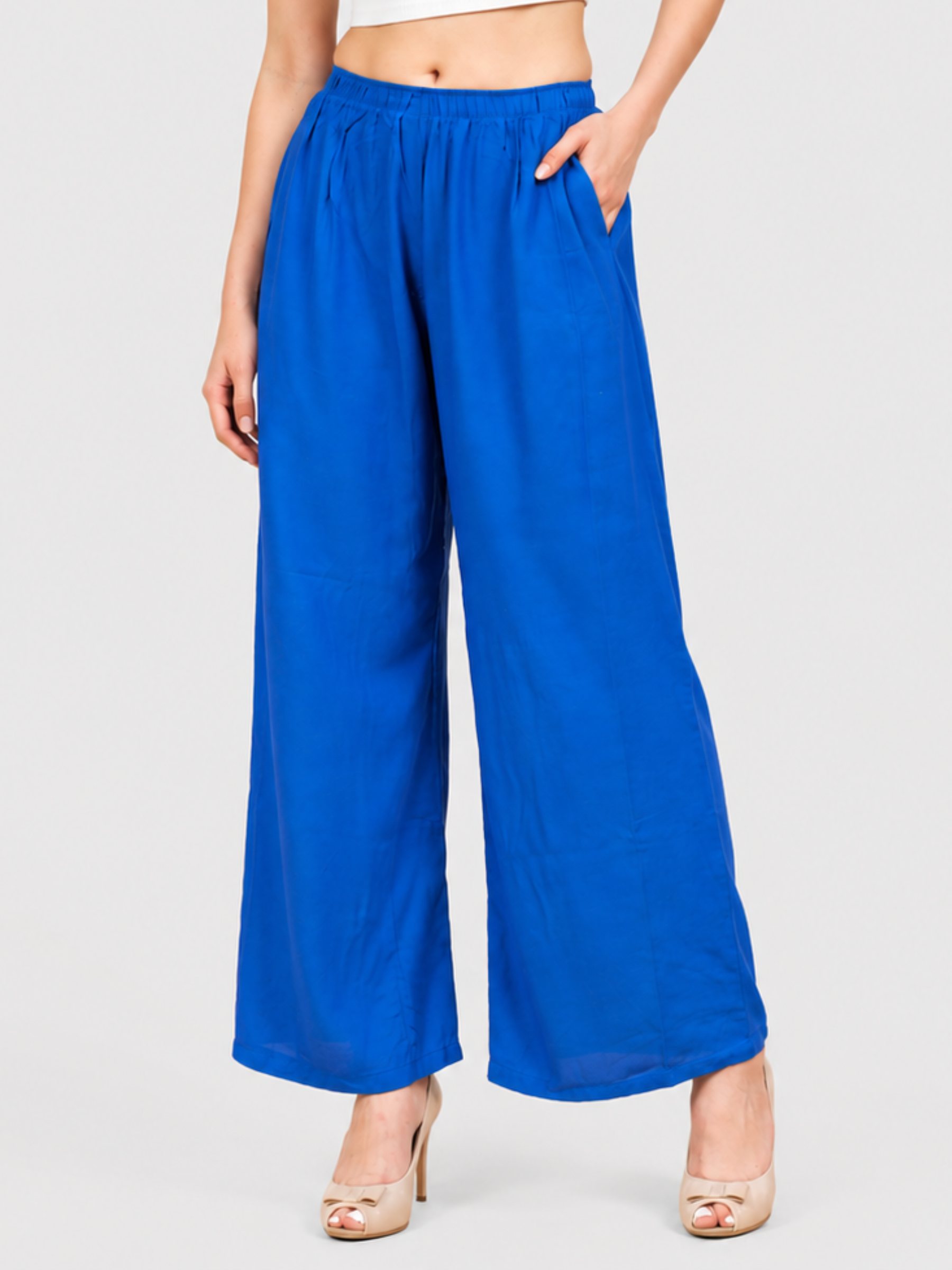 Stylish Women's Palazzo - Royal Blue