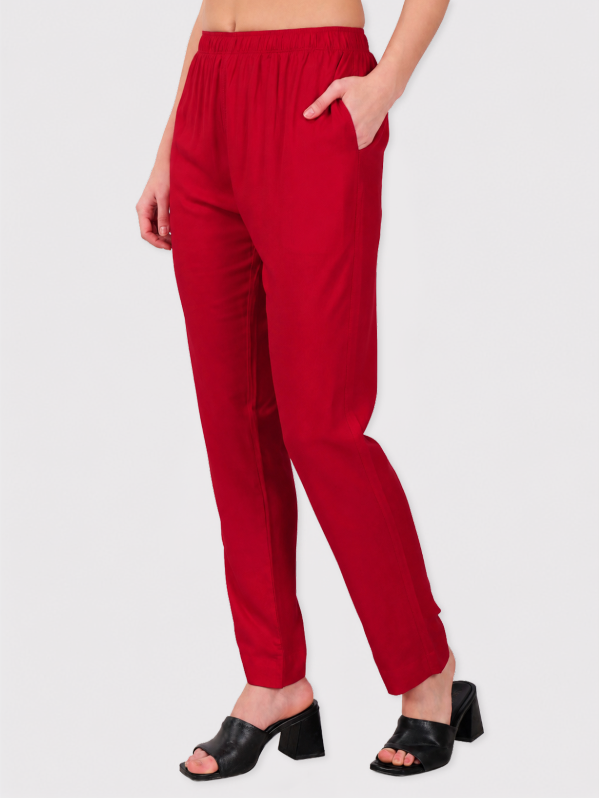 Stylish Women's Rayon Kurti Pants - Maroon