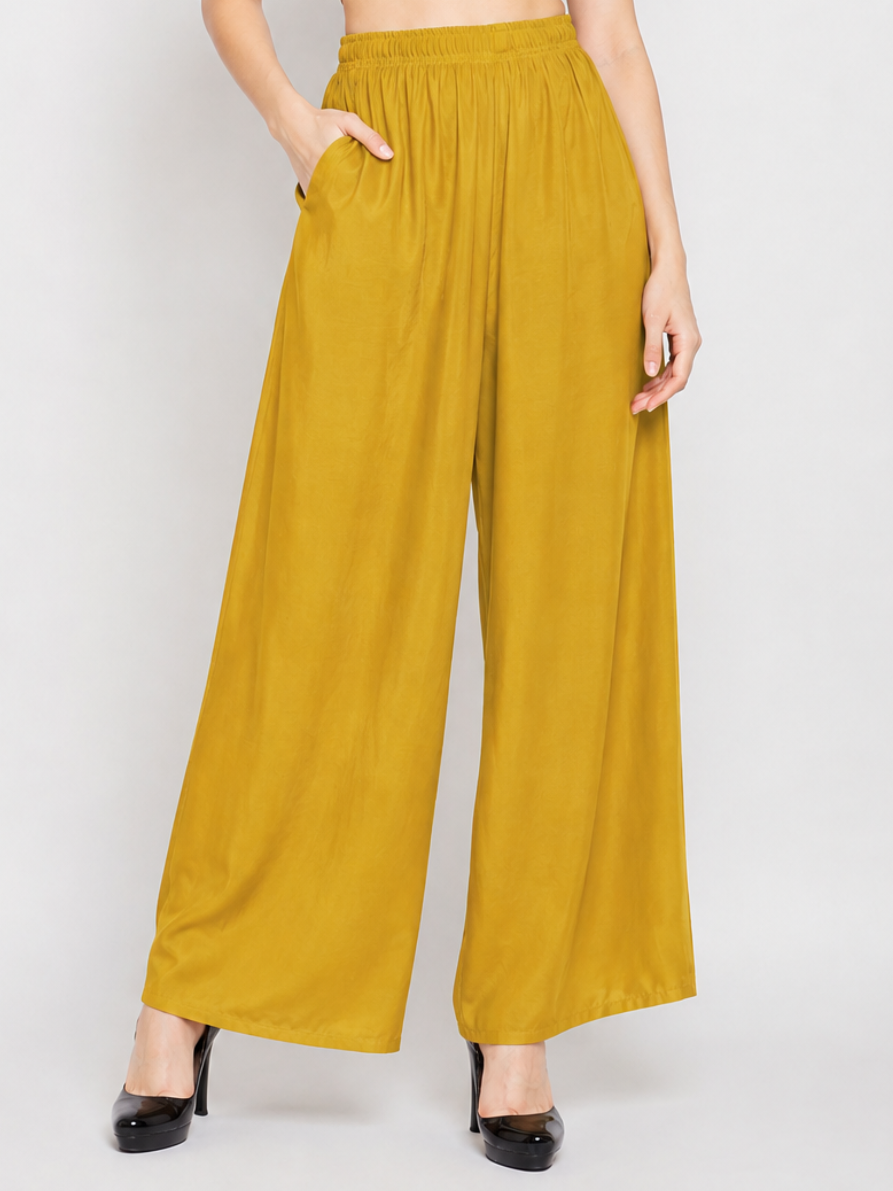 Stylish Women's Palazzo - Mustard