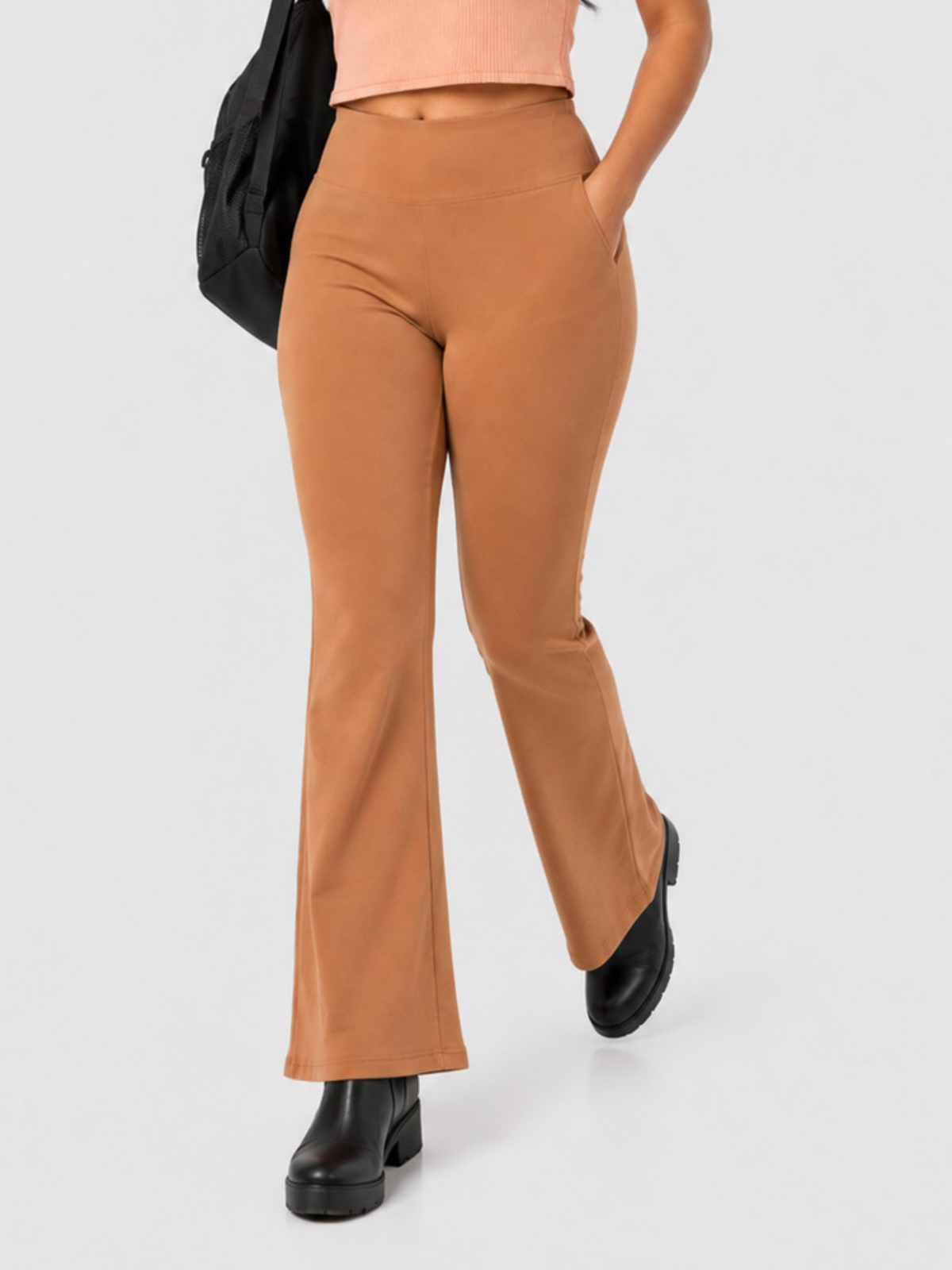 Super Soft Cotton Flared Pants - Golden