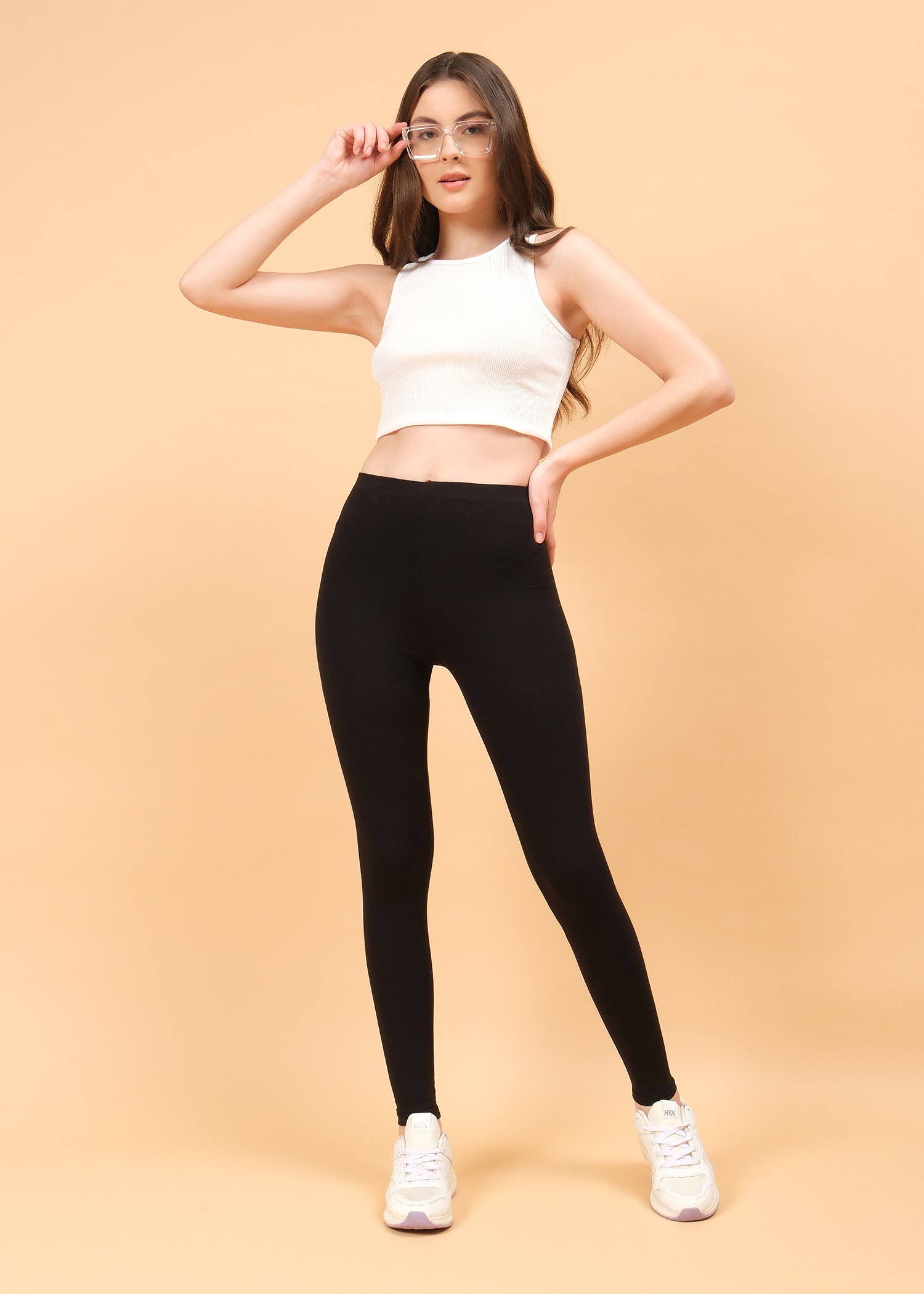 Women Ankle Length Leggings - Black