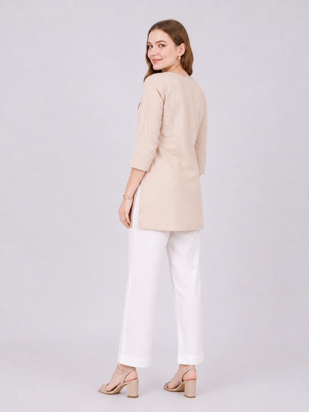 Stylish Women's Rayon Kurti Pants - Off White