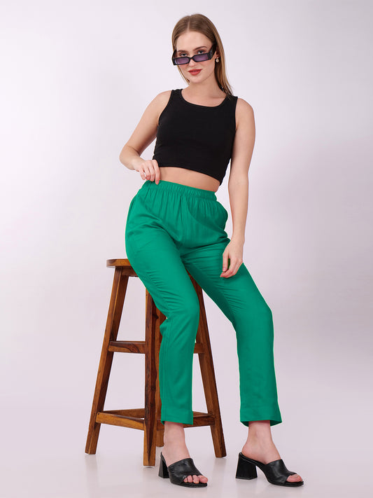 Stylish Women's Super Soft Pants - Sea Green
