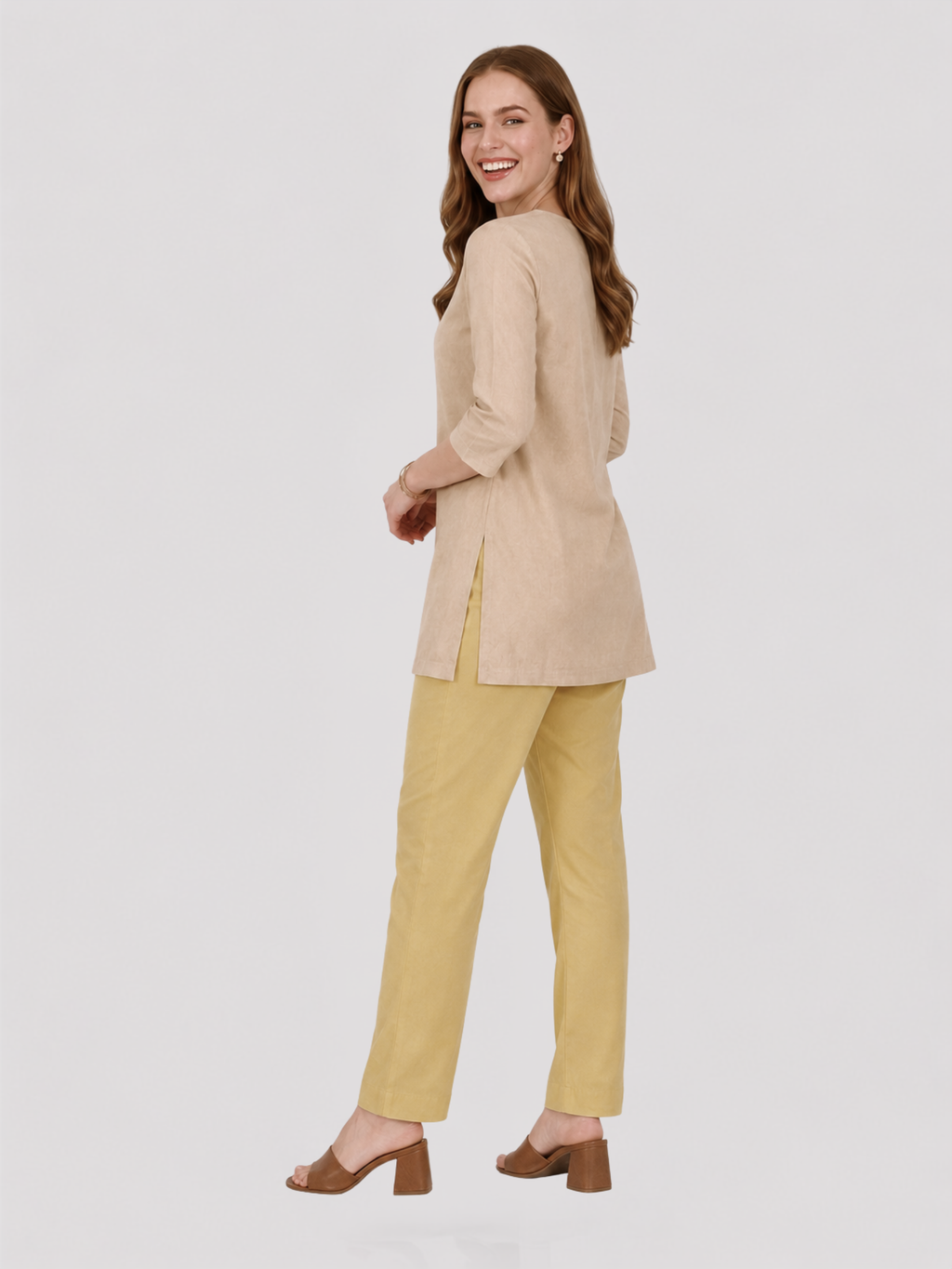 Stylish Women's Rayon Kurti Pants - Golden