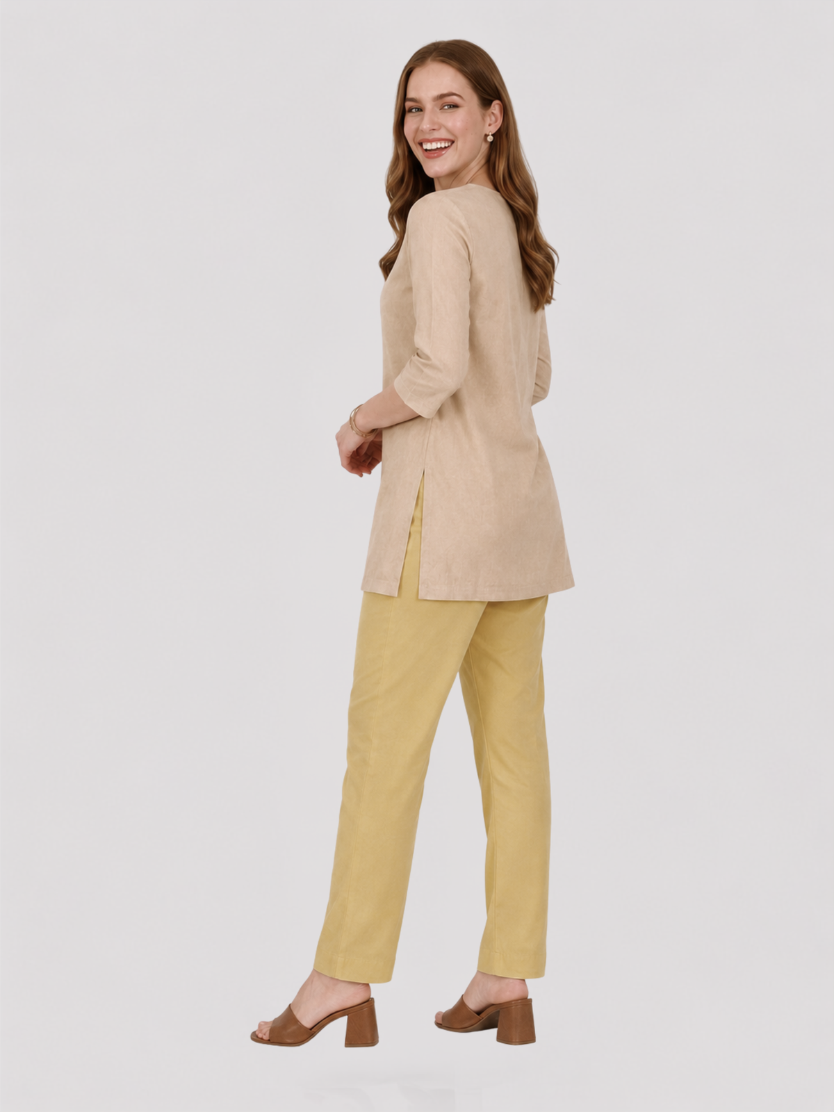 Stylish Women's Rayon Kurti Pants - Golden
