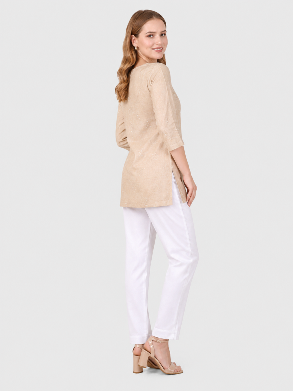 Stylish Women's Rayon Kurti Pants - White