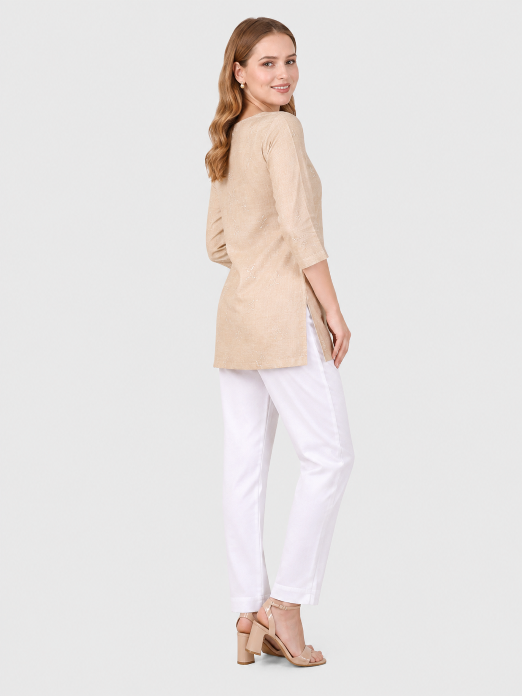 Stylish Women's Rayon Kurti Pants - White