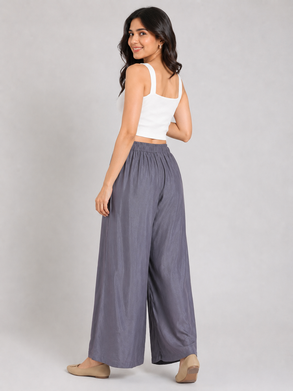 Stylish Women's Palazzo - Grey