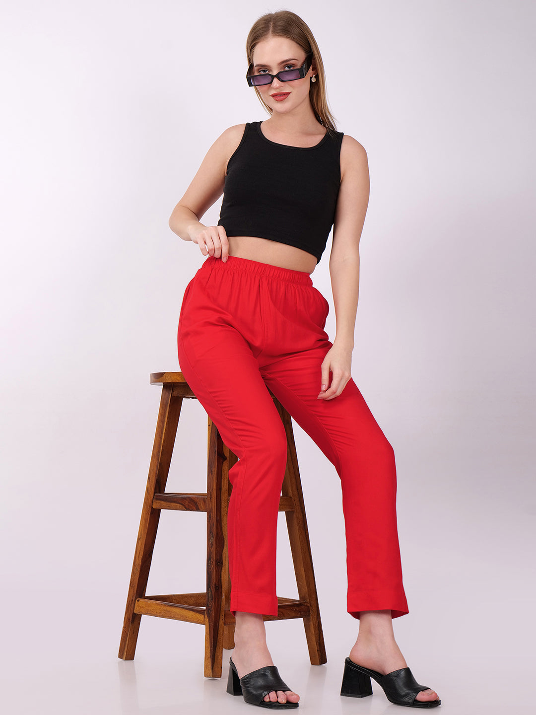Stylish Women's Super Soft Pants - Red