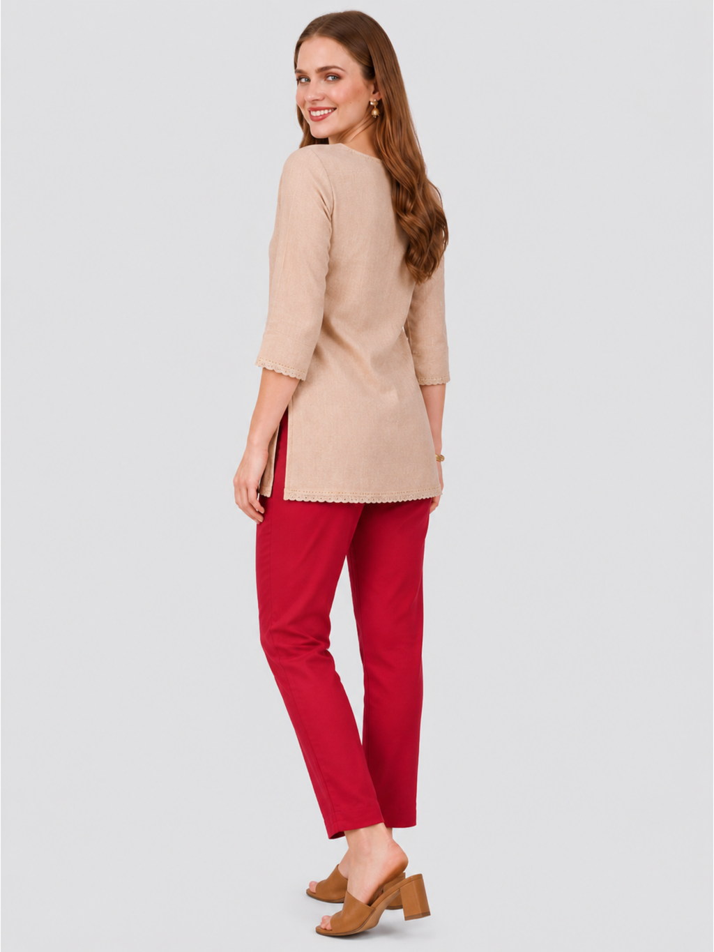 Stylish Women's Rayon Kurti Pants - Maroon