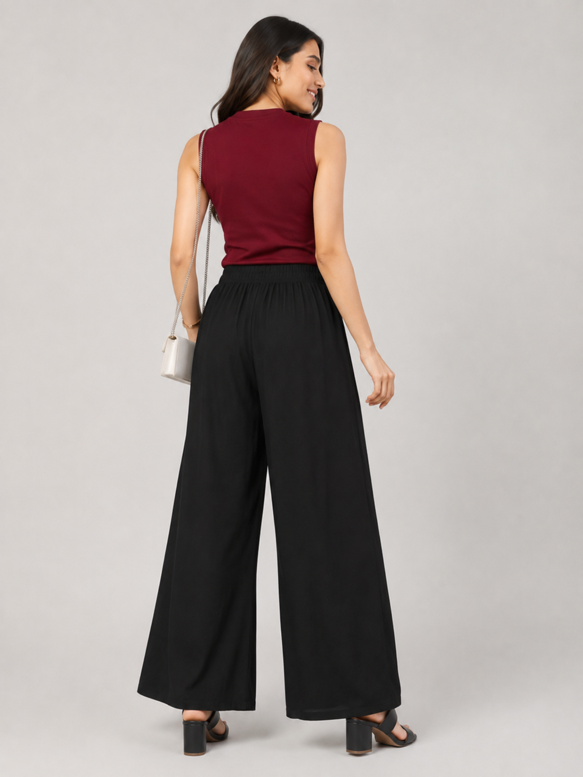 Stylish Women's Palazzo - Black