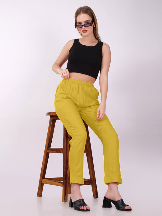 Stylish Women's Super Soft Pants - Mustard