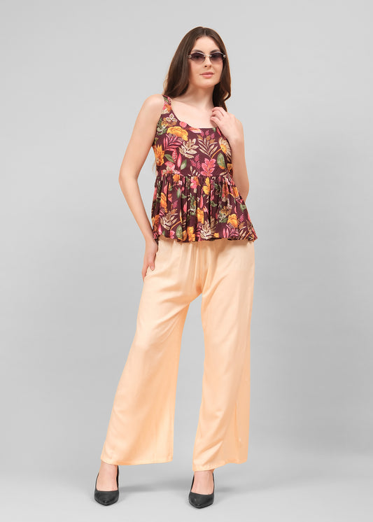 Stylish Women's Palazzo - Peach