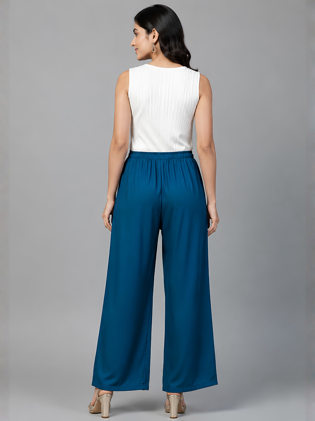 Stylish Women's Palazzo - Petrol Blue
