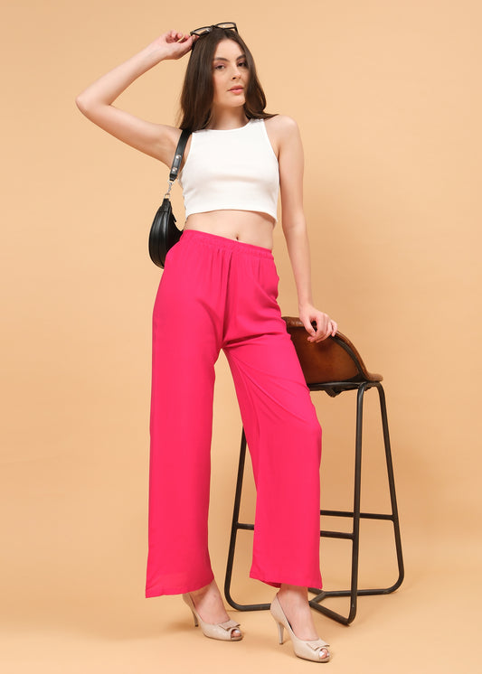 Stylish Women's Palazzo - Magenta