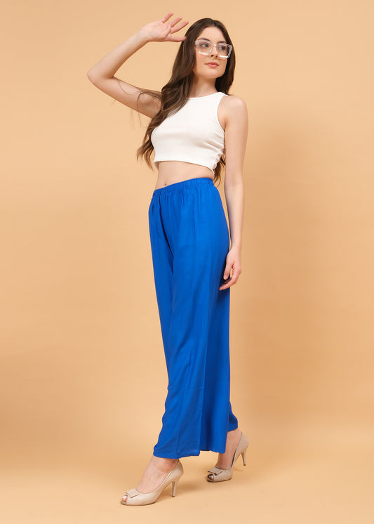Stylish Women's Palazzo - Royal Blue