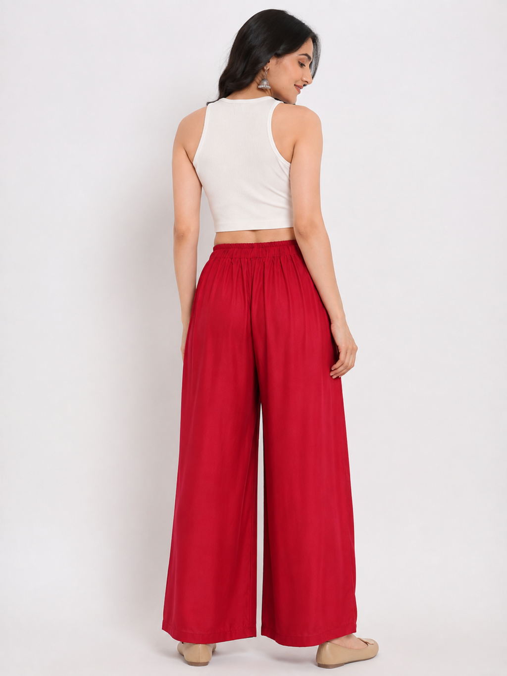Stylish Women's Palazzo - Maroon