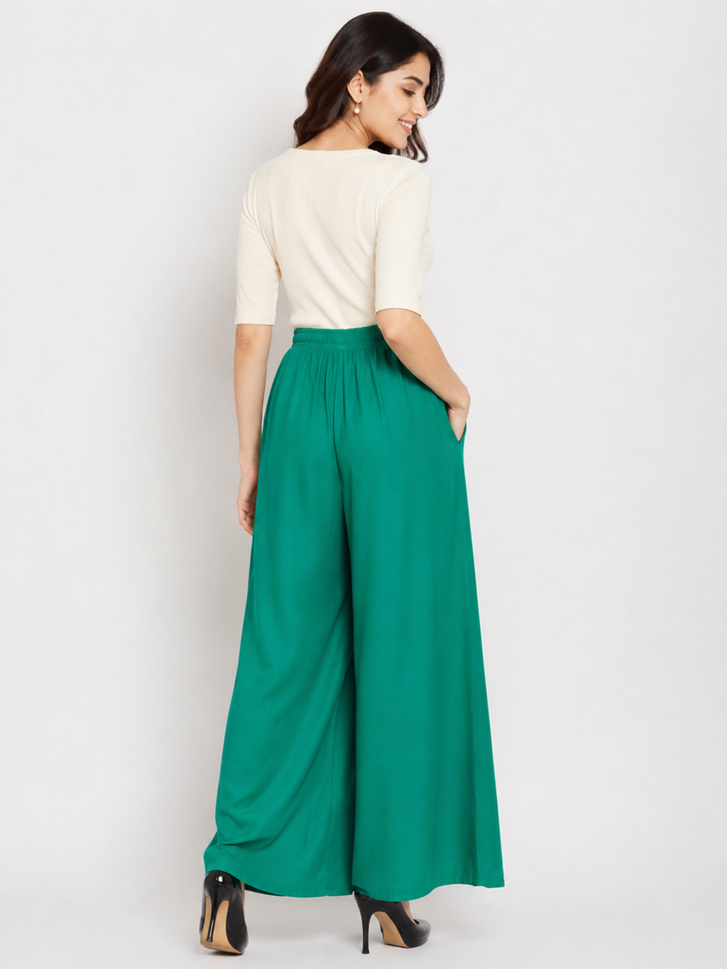 Stylish Women's Palazzo - Sea Green