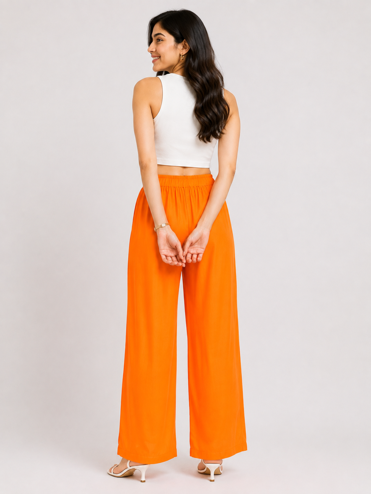 Stylish Women's Palazzo - Orange