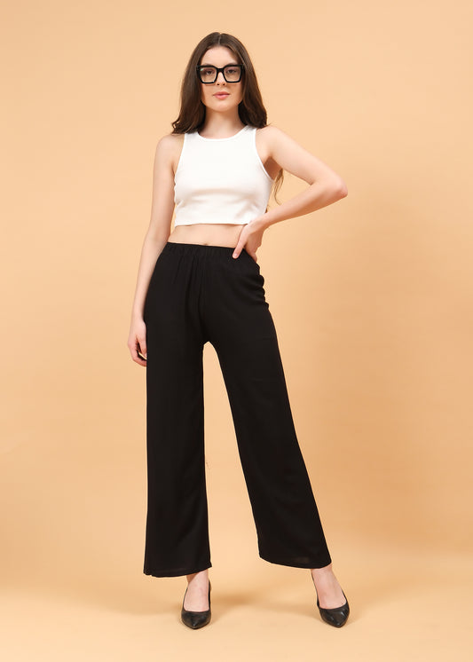 Stylish Women's Palazzo - Black