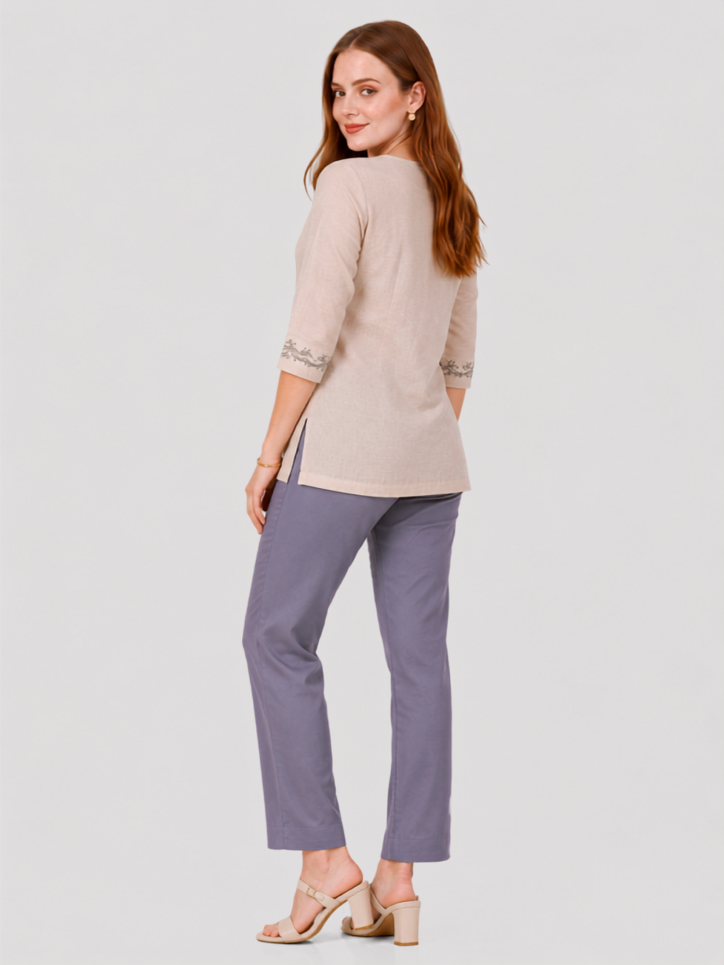 Stylish Women's Rayon Kurti Pants - Grey