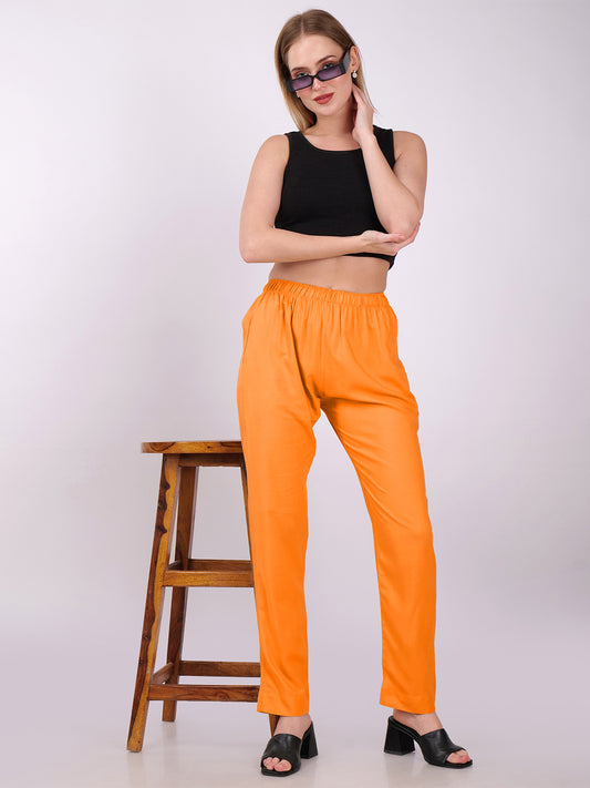 Stylish Women's Super Soft Pants - Orange