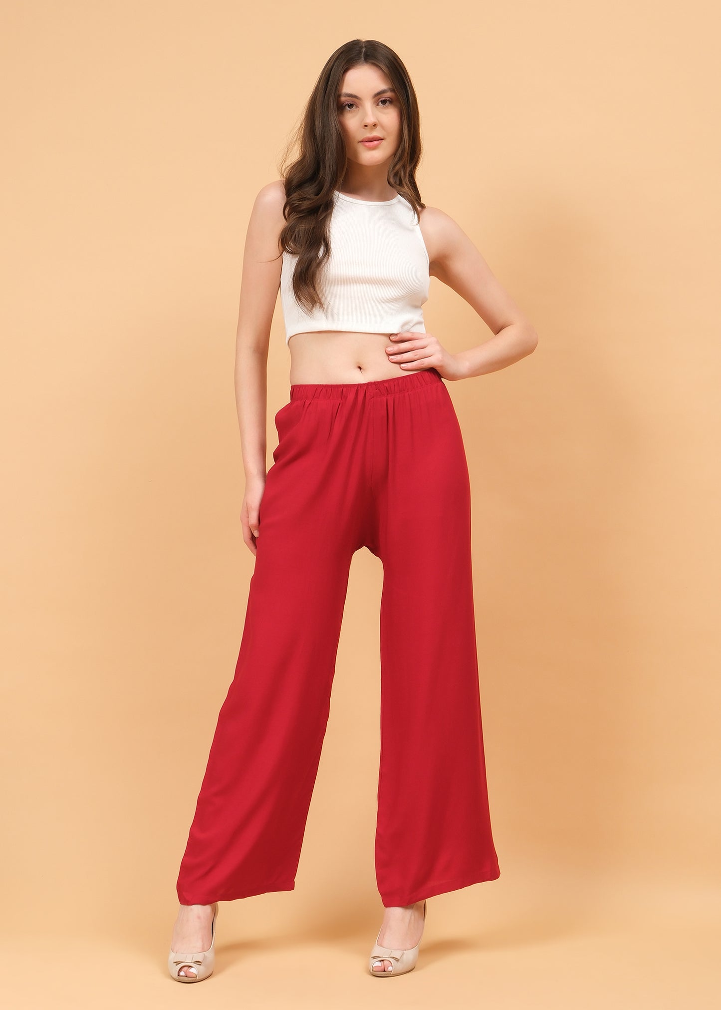 Stylish Women's Palazzo - Maroon