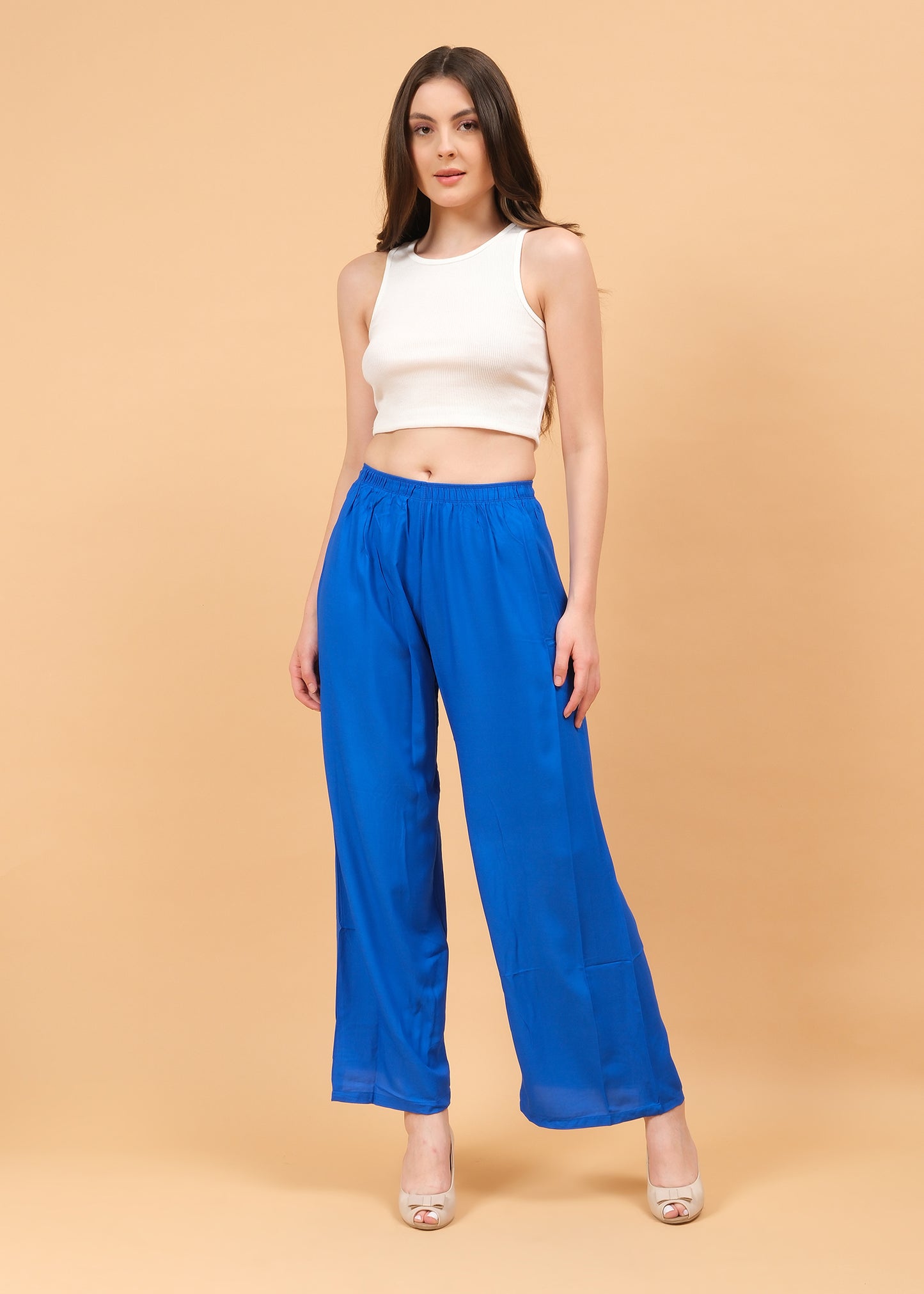 Stylish Women's Palazzo - Royal Blue