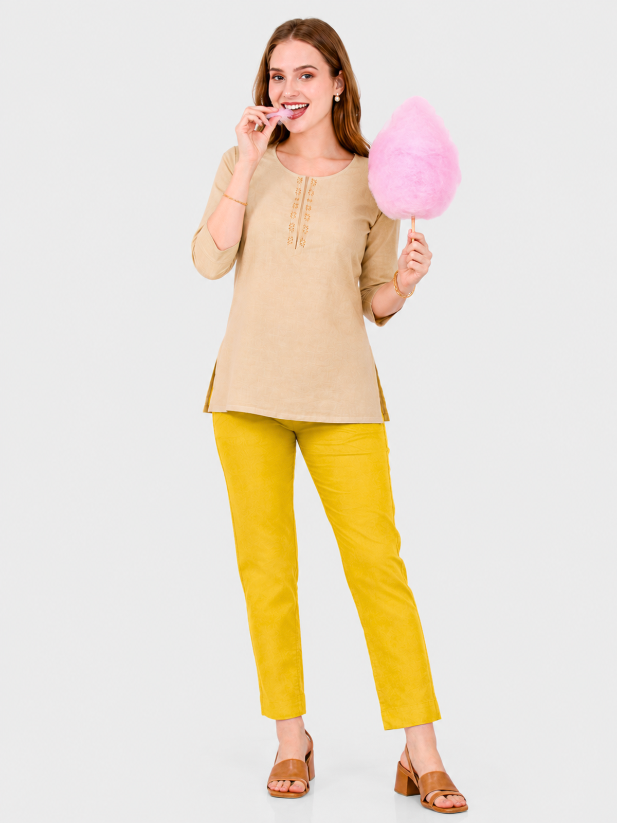 Stylish Women's Rayon Kurti Pants - Mustard