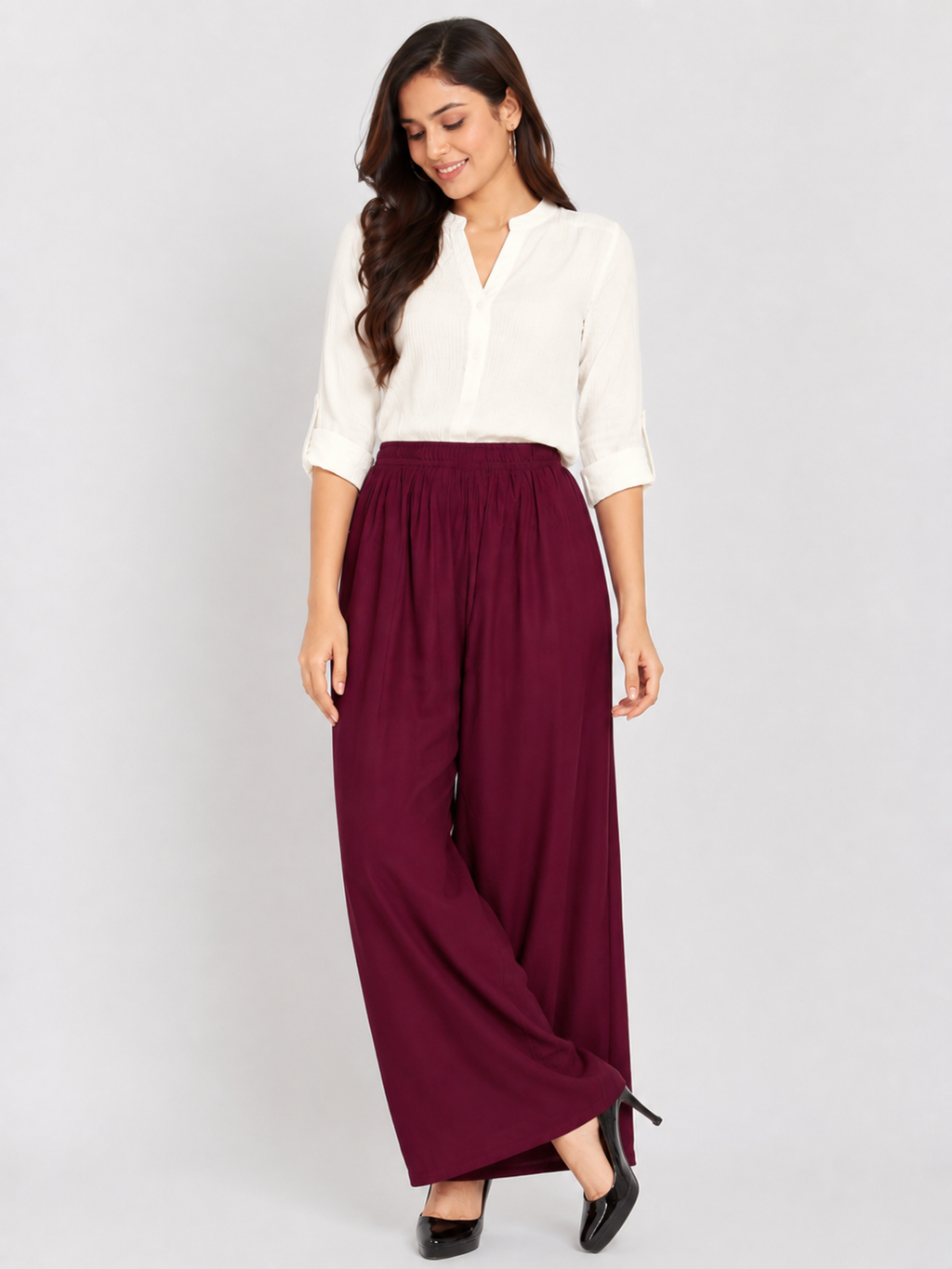 Stylish Women's Palazzo - Wine