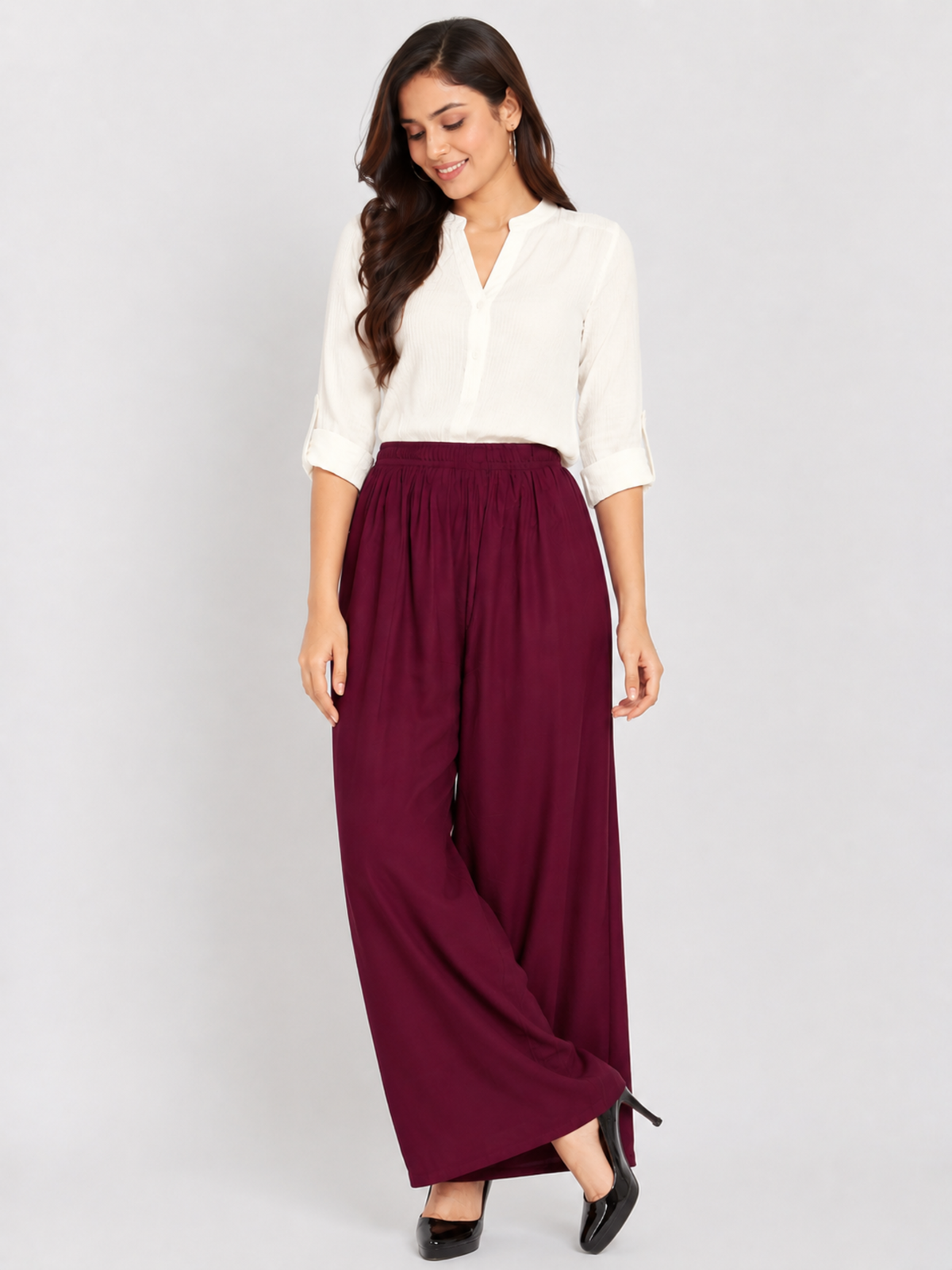 Stylish Women's Palazzo - Wine