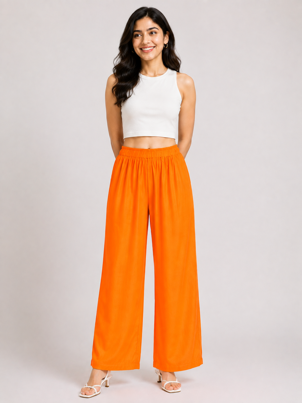 Stylish Women's Palazzo - Orange