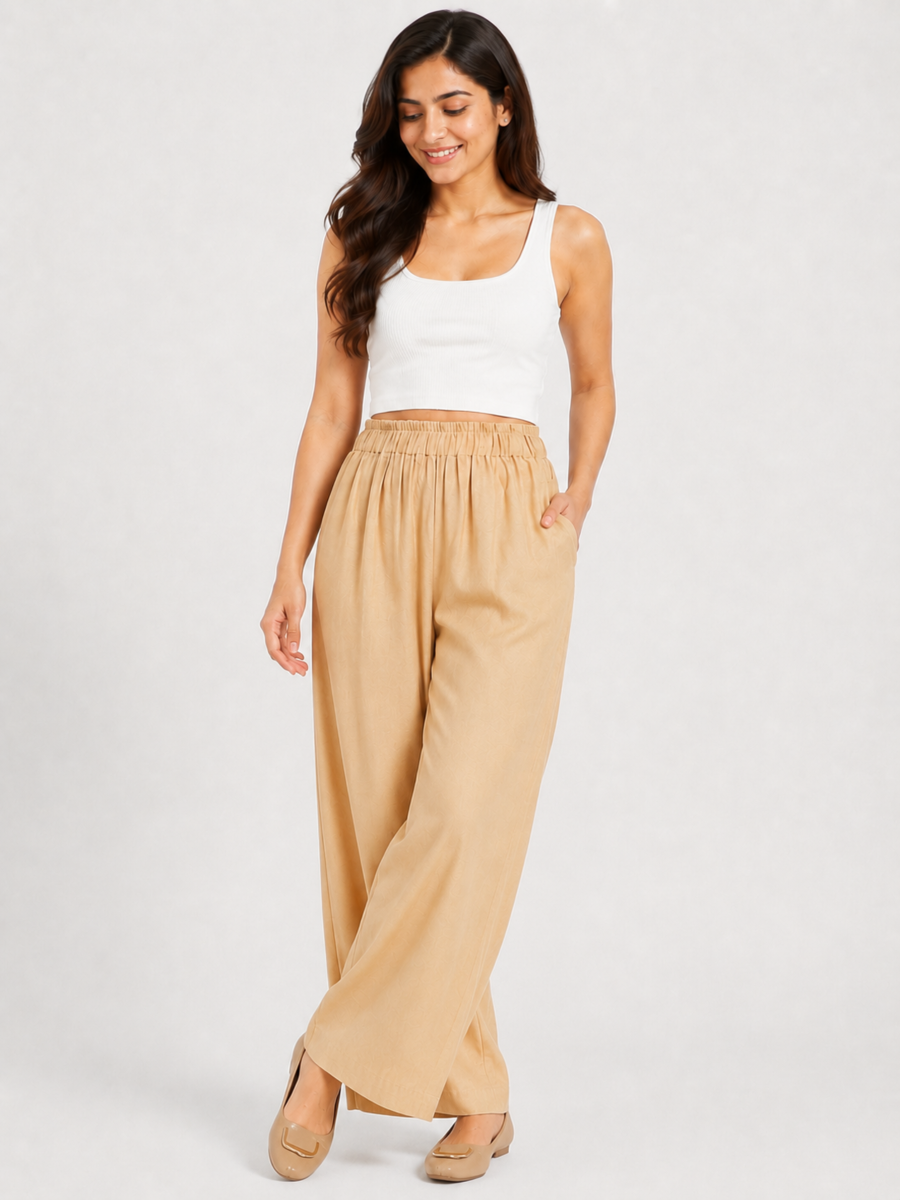 Stylish Women's Palazzo - Golden