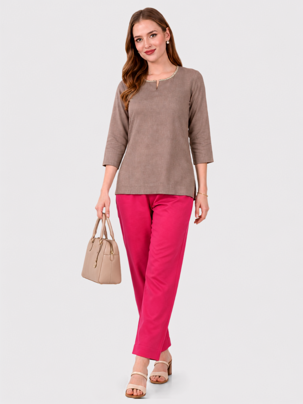 Stylish Women's Rayon Kurti Pants - Magenta