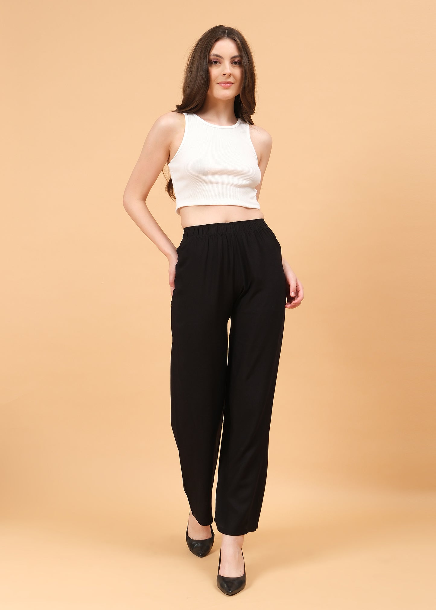 Stylish Women's Palazzo - Black
