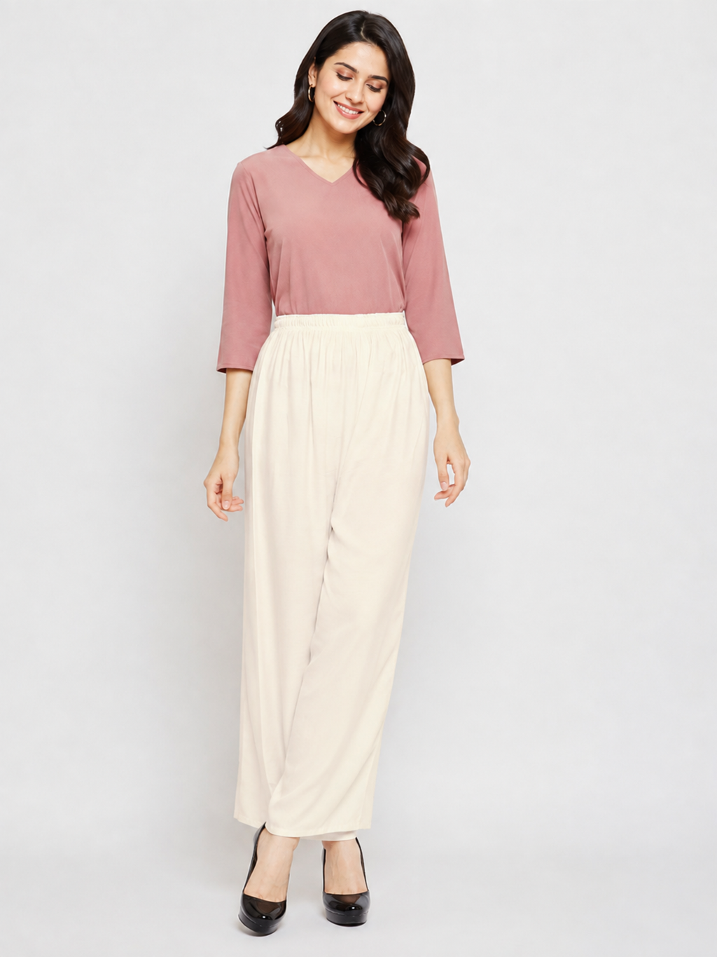 Stylish Women's Palazzo - Off White