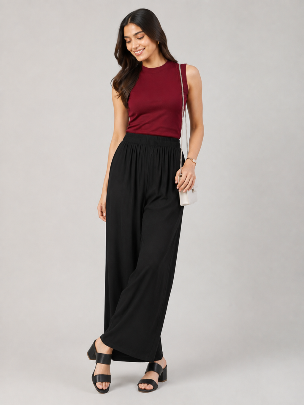 Stylish Women's Palazzo - Black