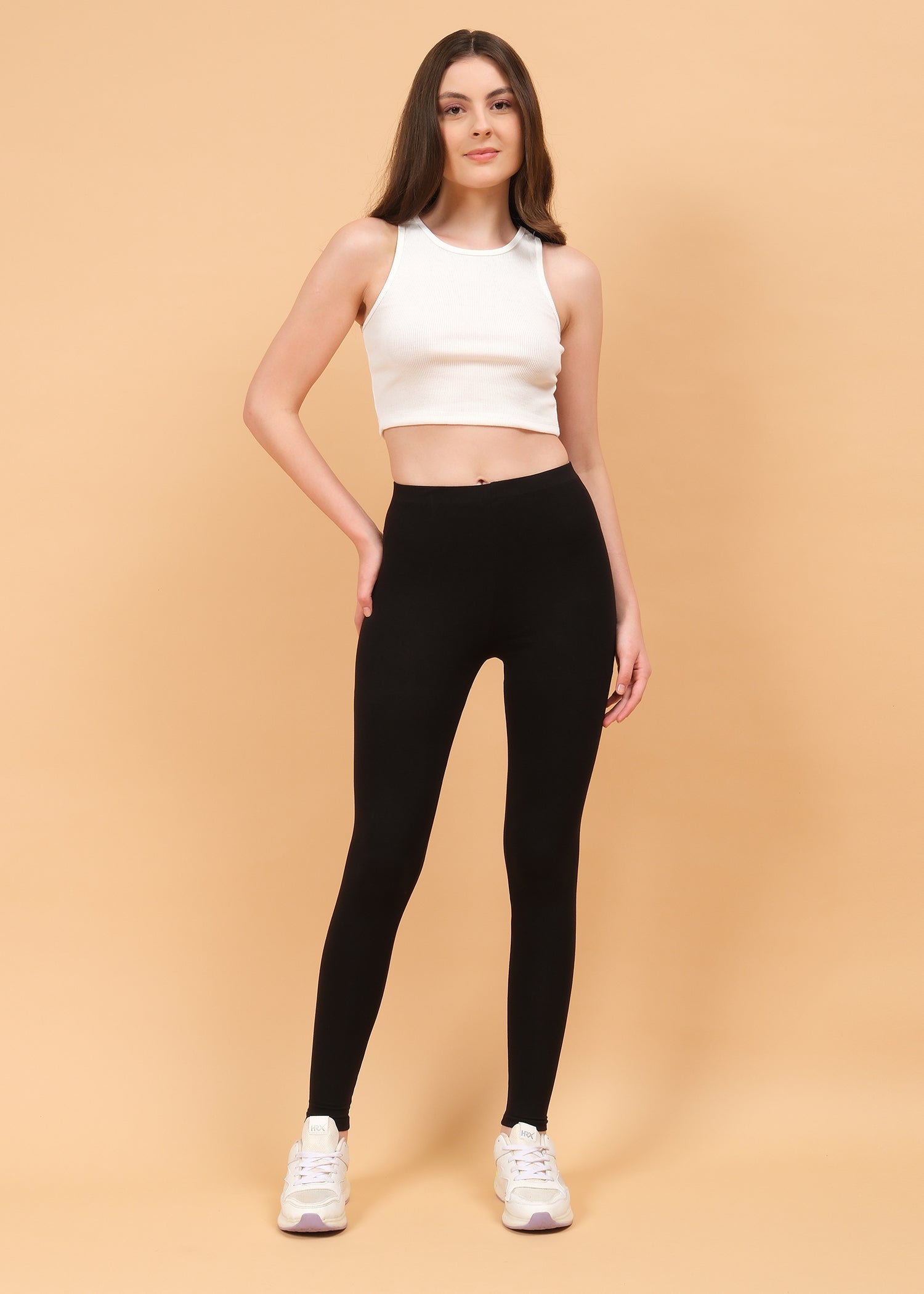 Women Ankle Length Leggings - Black